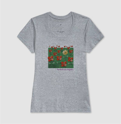 Camiseta Cinza Feminina - Padrão Sincopático