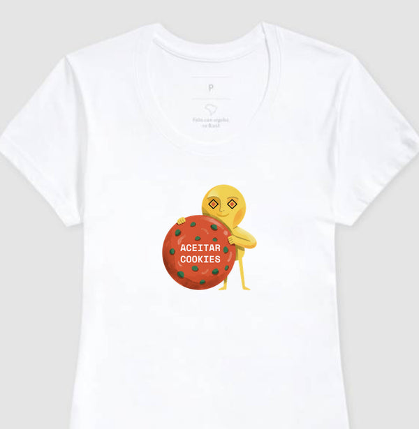 Camiseta Branca Feminina - Candy Click