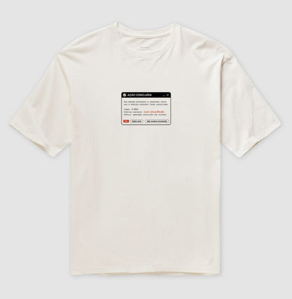 Camiseta Oversized Off-White Unissex - Indução Soberana | Exallaxe