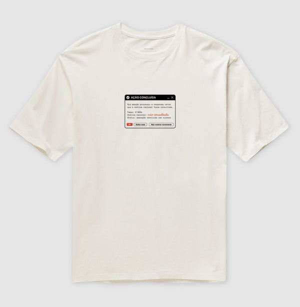 Camiseta Oversized Off-White Unissex - Indução Soberana | Exallaxe