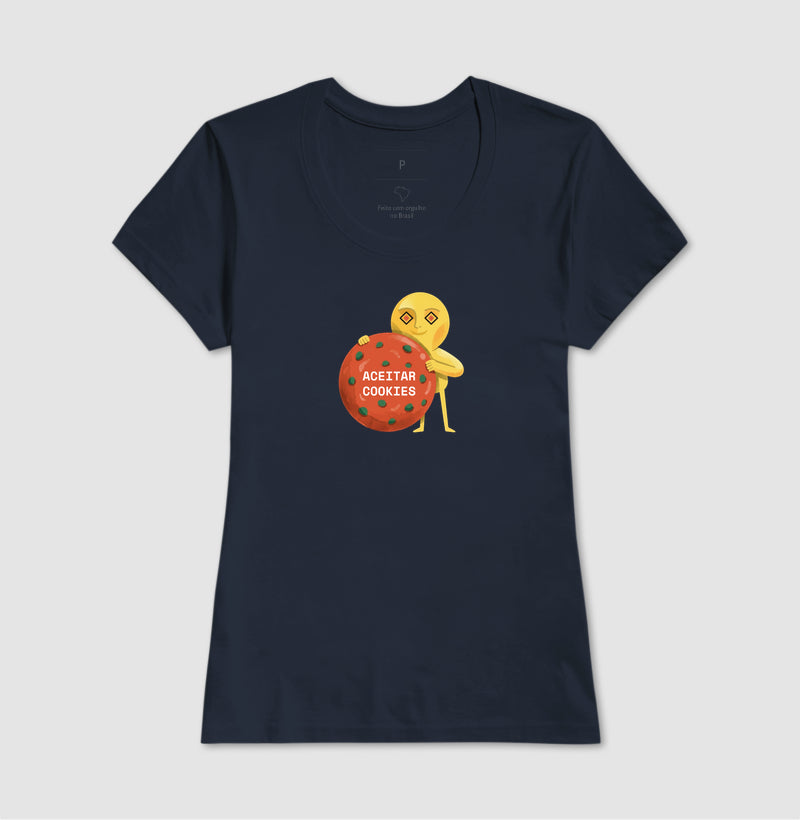 Camiseta Baby Look Azul - Candy Click | Exallaxe