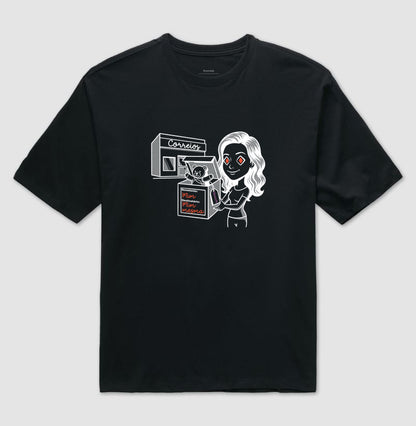 Camiseta Oversized Preta Unissex - Destinatário Importador | Exallaxe
