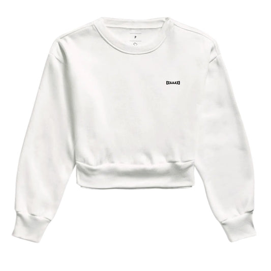 Moletom Cropped Branco - Anonymous Manifest