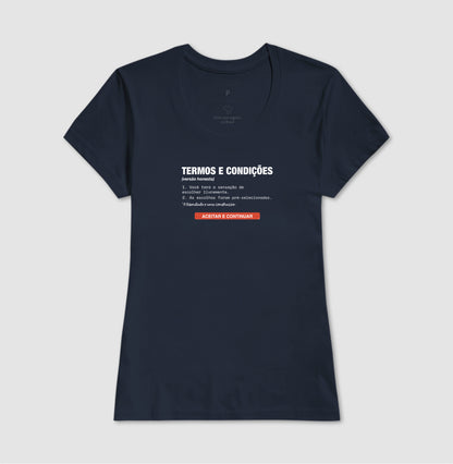 Camiseta Baby Look Azul - Default Honesto | Exallaxe