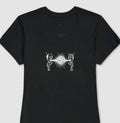 Camiseta Baby Look Preta - Eloquência Muda | Exallaxe