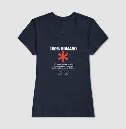 Camiseta Baby Look Azul - Decomposition Label | Exallaxe