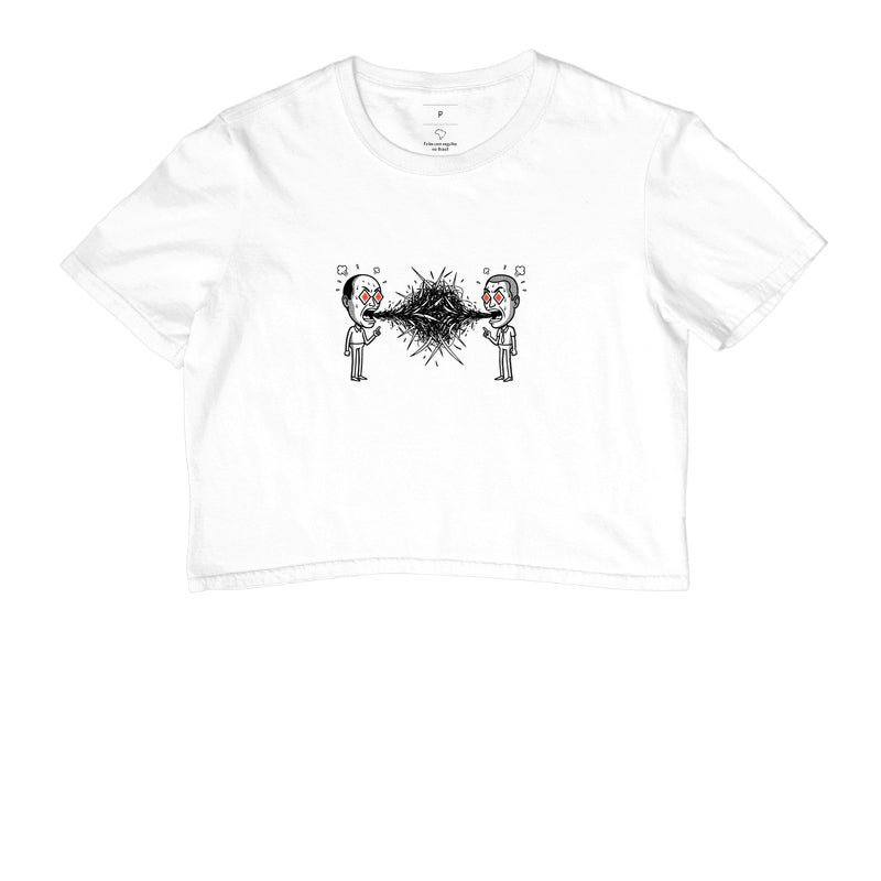 Cropped Branco - Eloquência Muda | Exallaxe