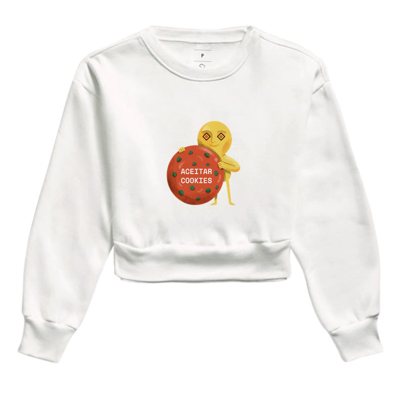 Moletom Cropped Branco - Candy Click