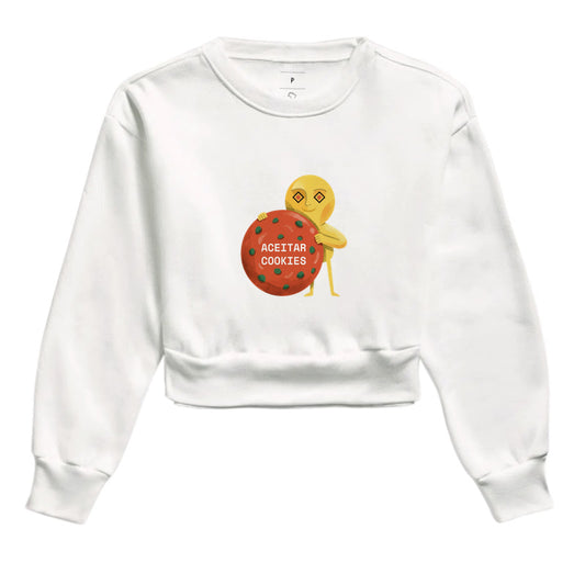 Moletom Cropped Branco - Candy Click