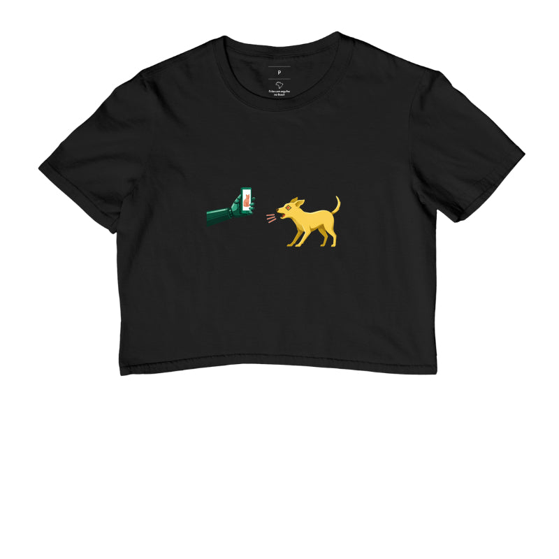 Cropped Preto - Pixel Instinto | Exallaxe