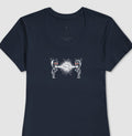 Camiseta Baby Look Azul - Eloquência Muda | Exallaxe