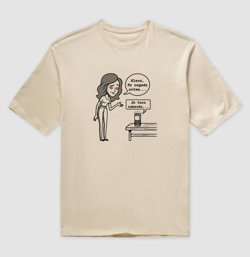 Camiseta Oversized Nude Unissex - Confissão Virtual | Exallaxe