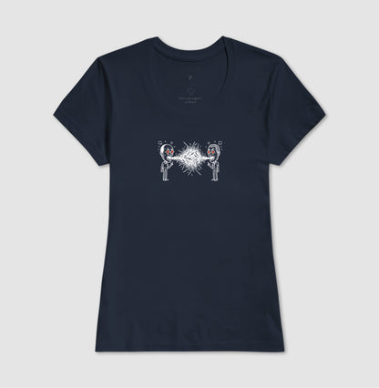 Camiseta Baby Look Azul - Eloquência Muda | Exallaxe