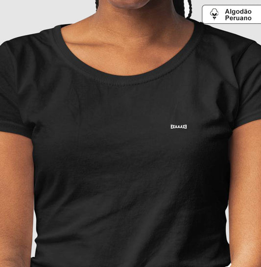 Camiseta Preta PIMA Baby Look - Anonymous Manifest | Exallaxe