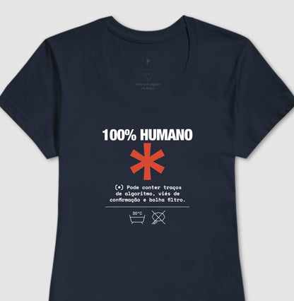 Camiseta Baby Look Azul - Decomposition Label | Exallaxe