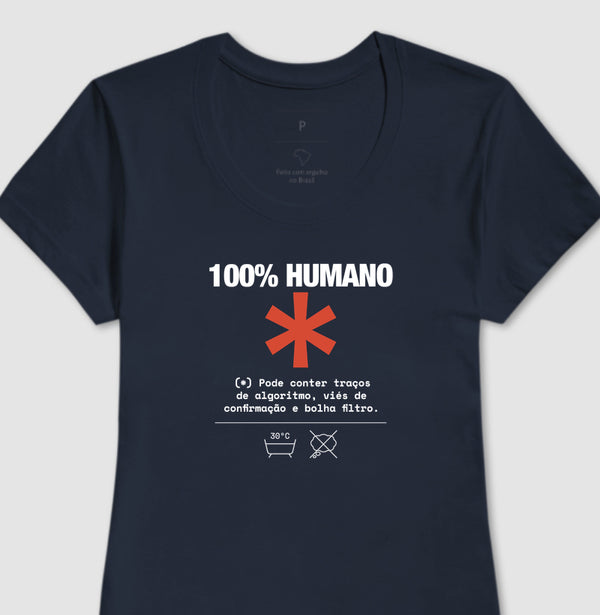 Camiseta Baby Look Azul - Decomposition Label | Exallaxe