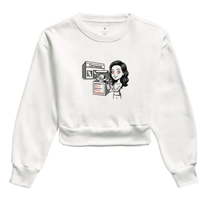 Moletom Cropped Branco - Destinatário Importador | Exallaxe