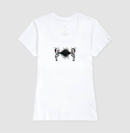 Camiseta Branca Feminina - Eloquência Muda