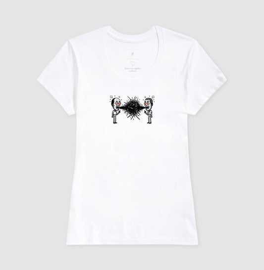 Camiseta Branca Feminina - Eloquência Muda