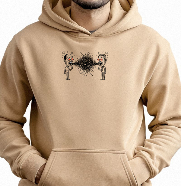 Moletom Hoodie Bege Unissex - Eloquência Muda | Exallaxe
