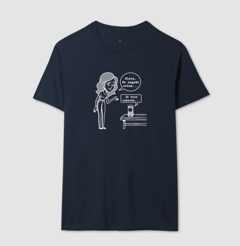 Camiseta Azul Unissex - Confissão Virtual | Exallaxe