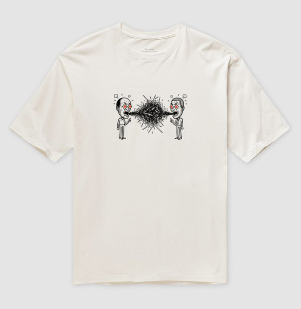 Camiseta Oversized Off-White Unissex - Eloquência Muda