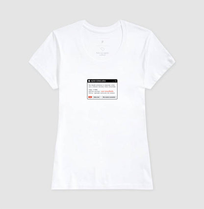 Camiseta Baby Look Branca - Indução Soberana | Exallaxe