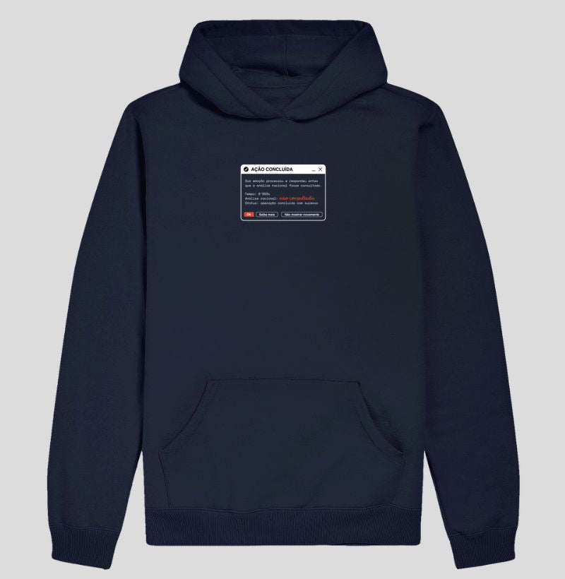 Moletom Hoodie Azul Marinho Unissex - Indução Soberana | Exallaxe