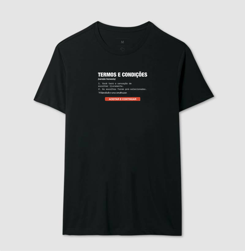 Camiseta Preta Unissex - Default Honesto | Exallaxe