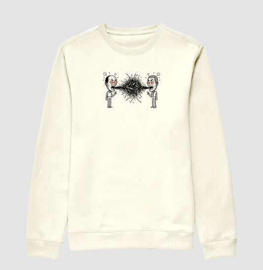 Suéter Moletom Off-White Unissex - Eloquência Muda | Exallaxe