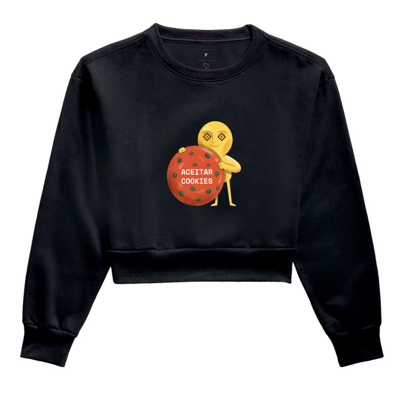 Moletom Cropped Preto - Candy Click