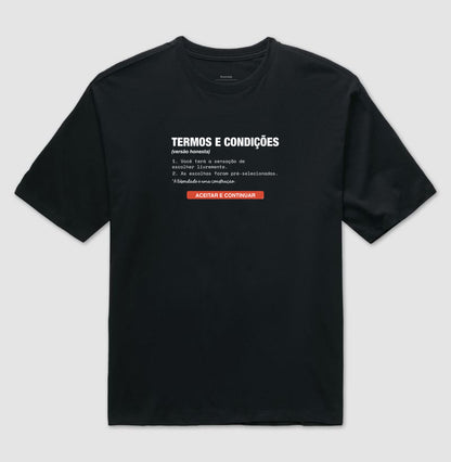 Camiseta Oversized Preta Unissex - Default Honesto