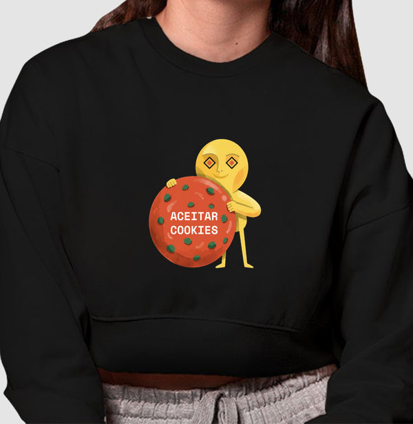 Moletom Cropped Preto - Candy Click