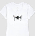 Camiseta Baby Look Branca - Eloquência Muda | Exallaxe