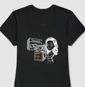 Camiseta Baby Look Preta - Destinatário Importador | Exallaxe