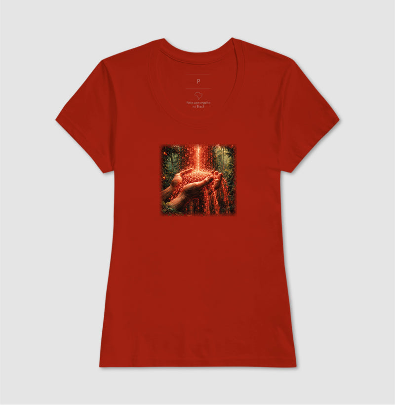 Camiseta Vermelha Baby Look - Memória Transviada | Exallaxe