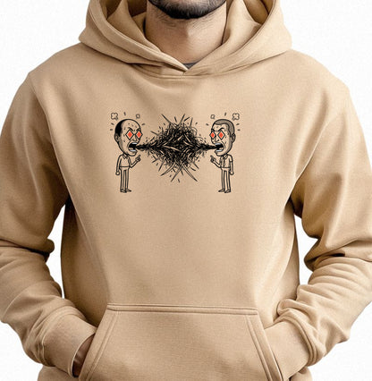 Moletom Hoodie Bege Unissex - Eloquência Muda