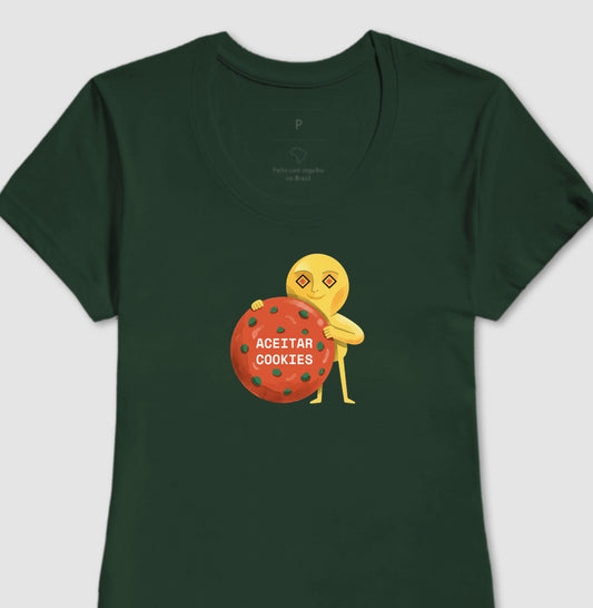 Camiseta Baby Look Verde - Candy Click | Exallaxe
