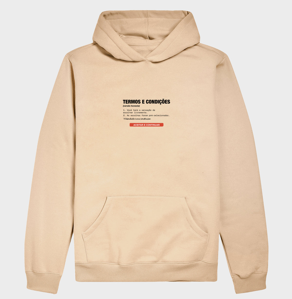 Moletom Hoodie Bege Unissex - Default Honesto | Exallaxe