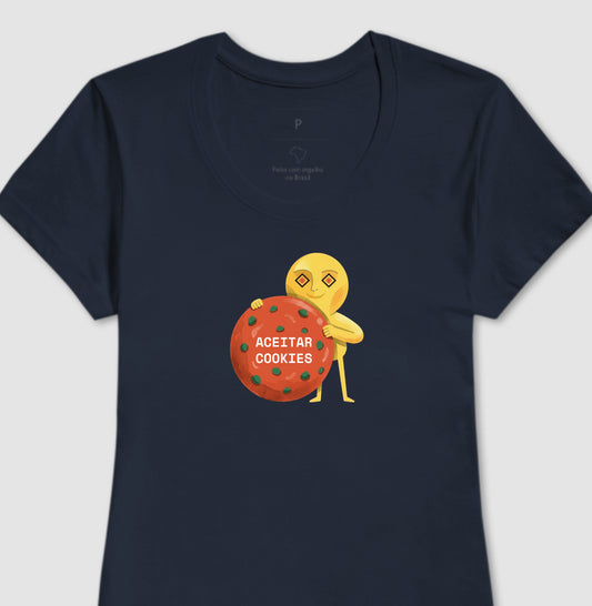 Camiseta Baby Look Azul - Candy Click | Exallaxe