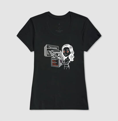 Camiseta Baby Look Preta - Destinatário Importador | Exallaxe