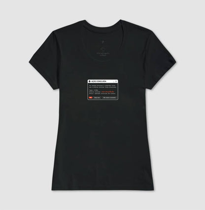 Camiseta Baby Look Preta - Indução Soberana | Exallaxe