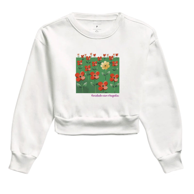 Moletom Cropped Branco - Padrão Sincopático
