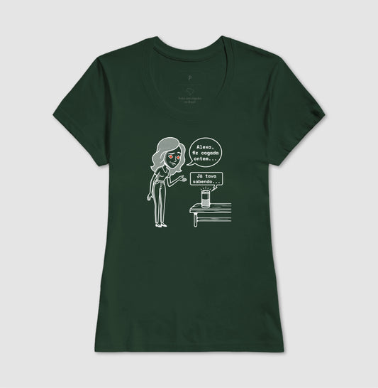 Camiseta Verde Feminina - Confissão Virtual