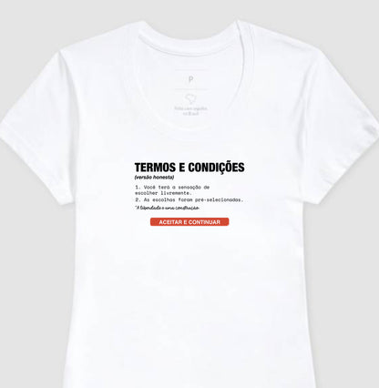 Camiseta Branca Feminina - Default Honesto