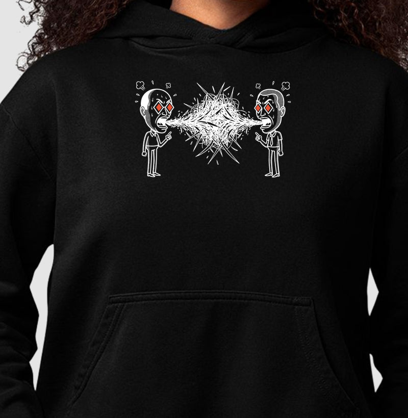 Moletom Hoodie Preto Unissex - Eloquência Muda