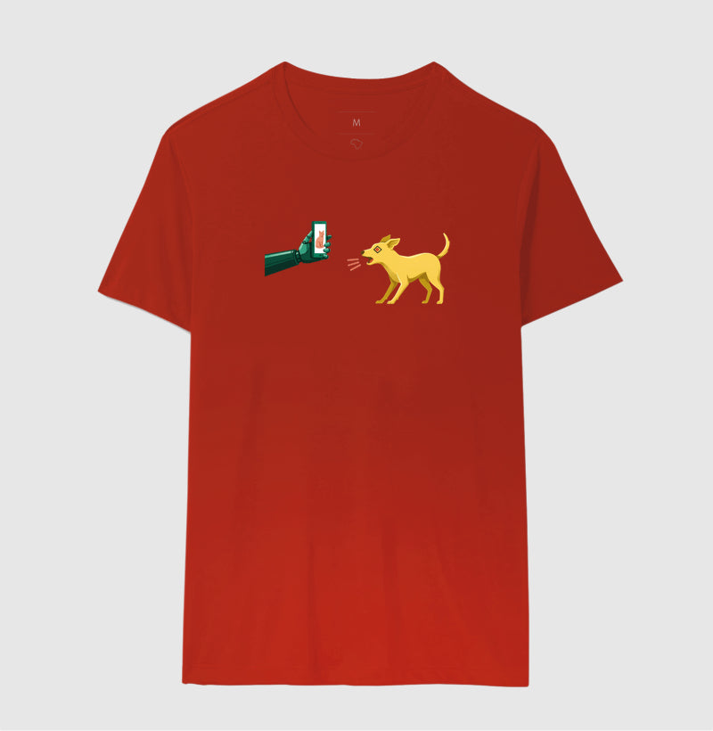 Camiseta Vermelha Unissex - Pixel Instinto | Exallaxe