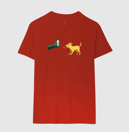 Camiseta Vermelha Unissex - Pixel Instinto | Exallaxe