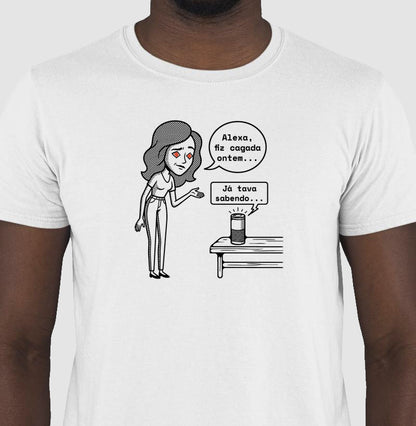 Camiseta Branca Unissex - Confissão Virtual | Exallaxe
