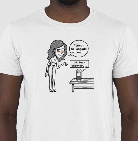 Camiseta Branca Unissex - Confissão Virtual | Exallaxe